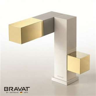 Bravat Gold brass body air mix technology Sink Faucet